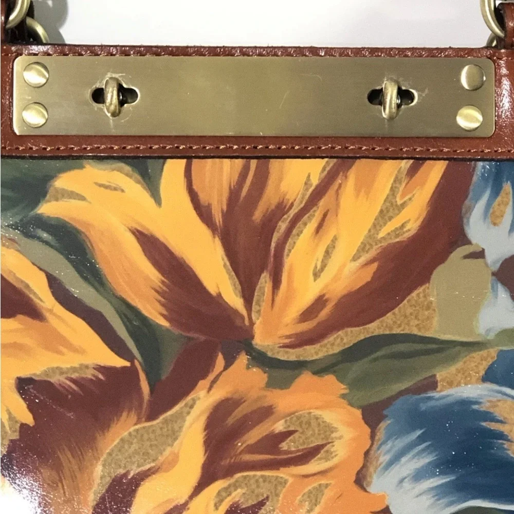 Patricia Nash Leather Mallory Tote Marigold Harvest Floral With Wallet